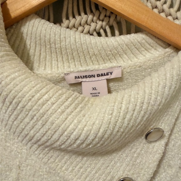 Allison Daley Super Soft Cream Sweater XL – Women’s Cowl Neck Polyester Pullover - Picture 2 of 2